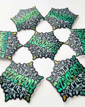 Coral Snowflake - Sticker