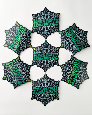 Coral Snowflake - Sticker