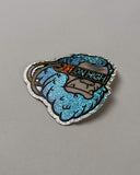 Squatch Bust 3D Embossed Glitter Sticker
