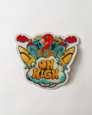 On High Logo - Embossed Sticker