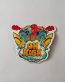 On High Logo - Embossed Sticker