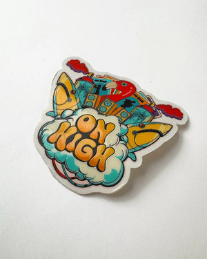 On High Logo - Embossed Sticker