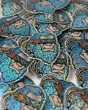 Squatch Bust - Glitter Sticker