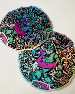 Robot Squatch - Halo Sticker