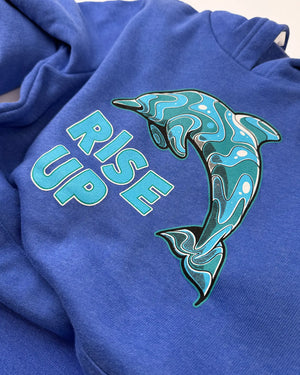 Swirling Dolphin Kids Hoodie